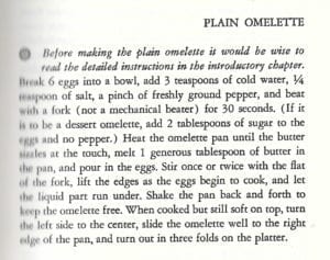 Plain Omelette Recipe from Omelette Book