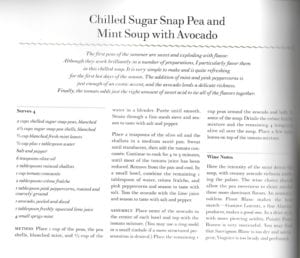 Chilled Sugar Snap Pea Soup from Charlie Trotter's Vegetables