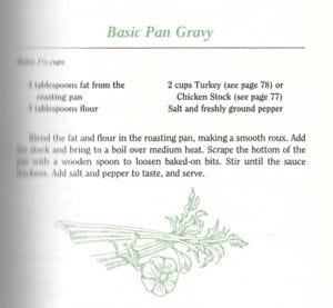 Basic Pan Gravy from Thanksgiving Dinner, 1990, First Edition, First Printing
