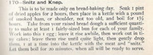 Snitz and Knep from Inglenook Cook Book, 1901, 1908